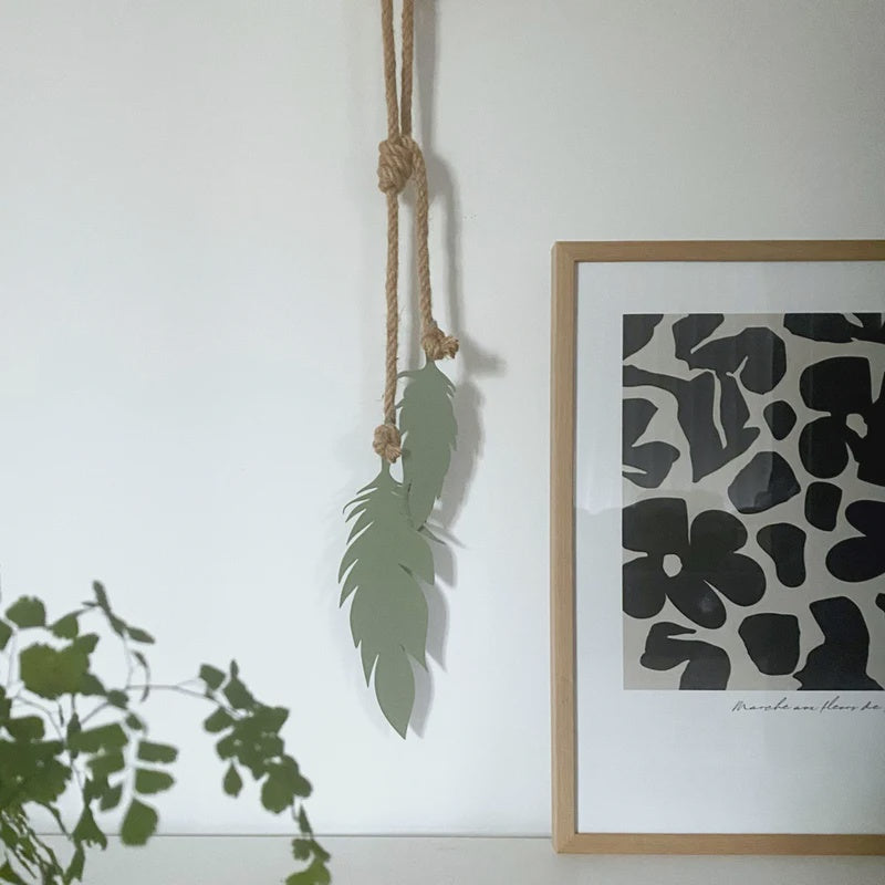 Mini Hanging Feathers - Steel Wall Art