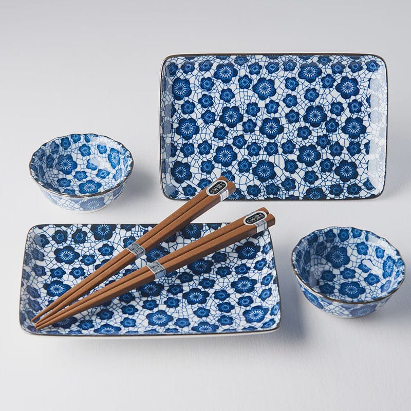 Blue Plum Sushi Set Tableware Not specified 