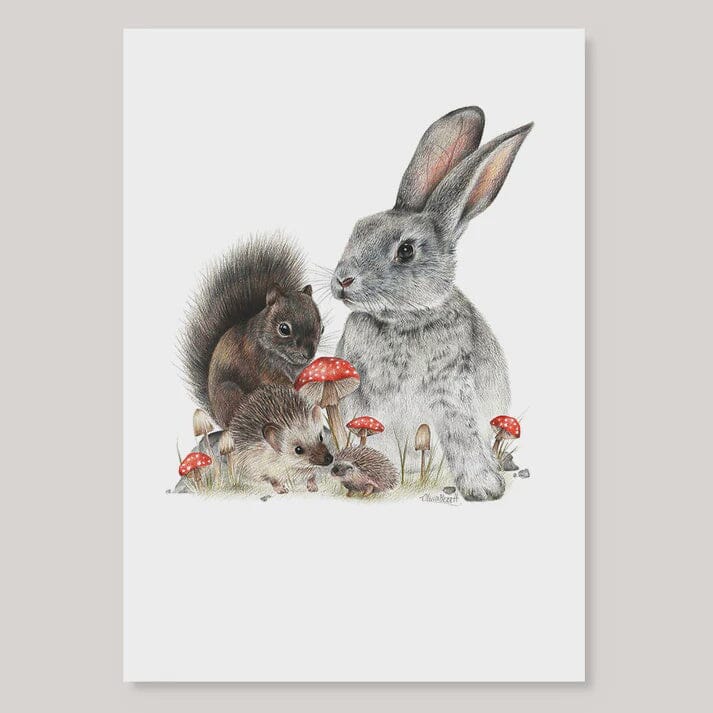 Bunny & Friends - A4 Print Art - other Olivia Bezett 