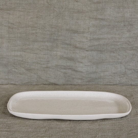 Ceramic Rectangle Platter - Oatmeal