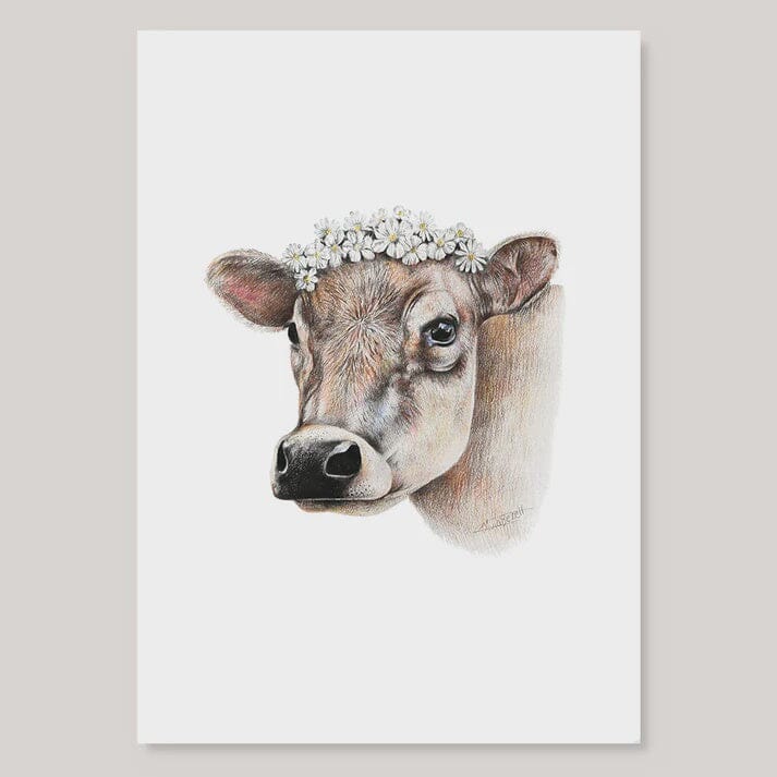 Daisy Cow - A4 Print Art - other Olivia Bezett 
