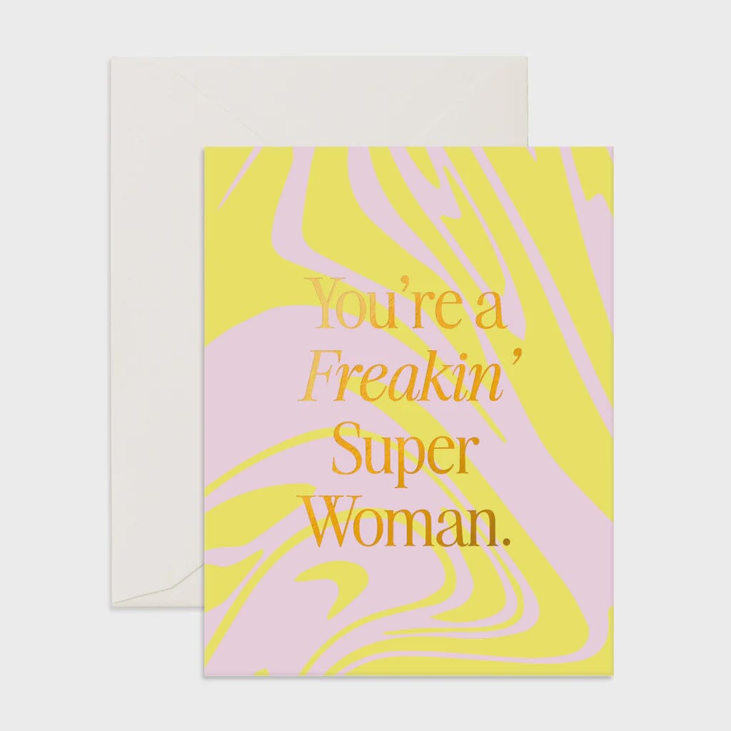 Freakin' Superwoman Card Cards Fox and Fallow 
