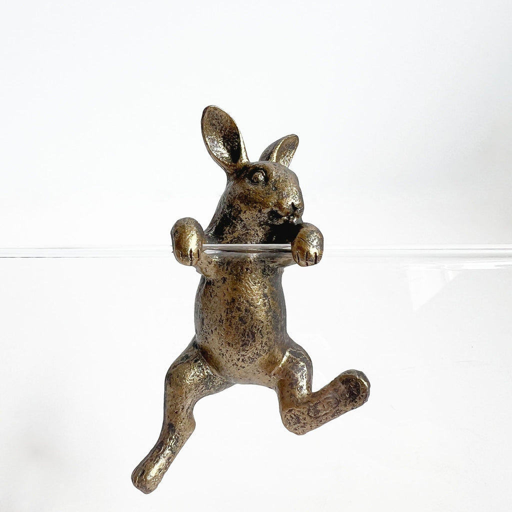 Hanging Rabbit - Antique Gold