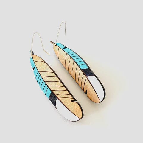 Kingfisher (Kotare) Feather Earrings