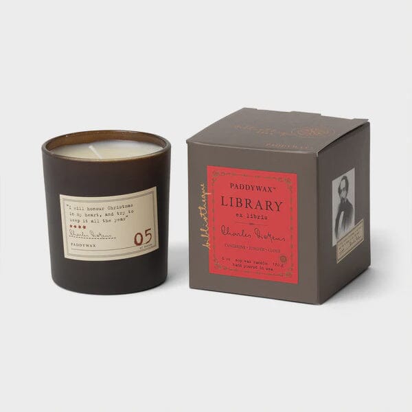 Library Glass Candles - Charles Dickens Candle Paddywax 
