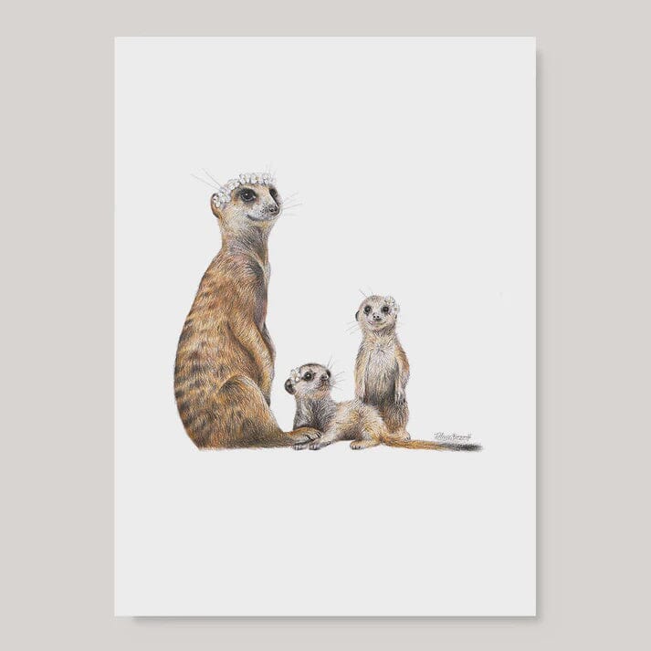 Meerkats -- A4 Print Art - other Olivia Bezett 