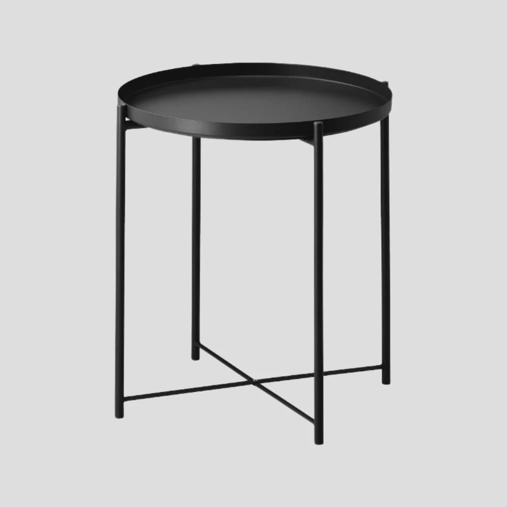 Metal Tray Table -- Black Furniture Garcia Home 