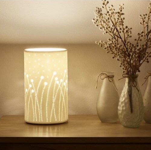 Porcelain Cut-Out Flower Lamp