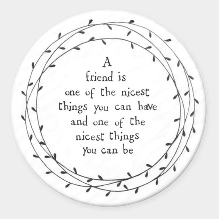 Porcelain Leaf Coaster - A Friend Is