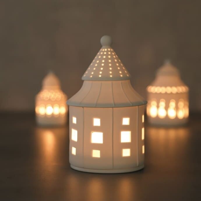Porcelain Tealight House- Dream House Lighting Rader 