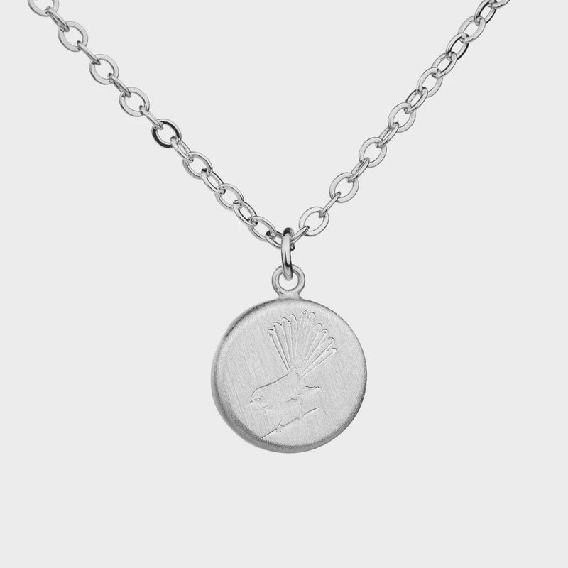 Round Fantail Pendant - Silver
