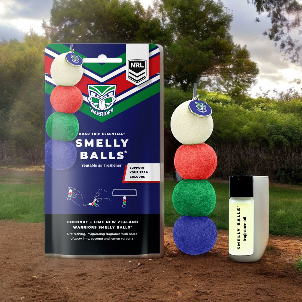 Smelly Balls Car Freshener - NRL Warriors (PRE-ORDER) Novelty Smelly Balls 