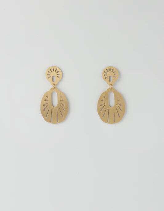Stella and Gemma Drop Round Cut Out Earrings