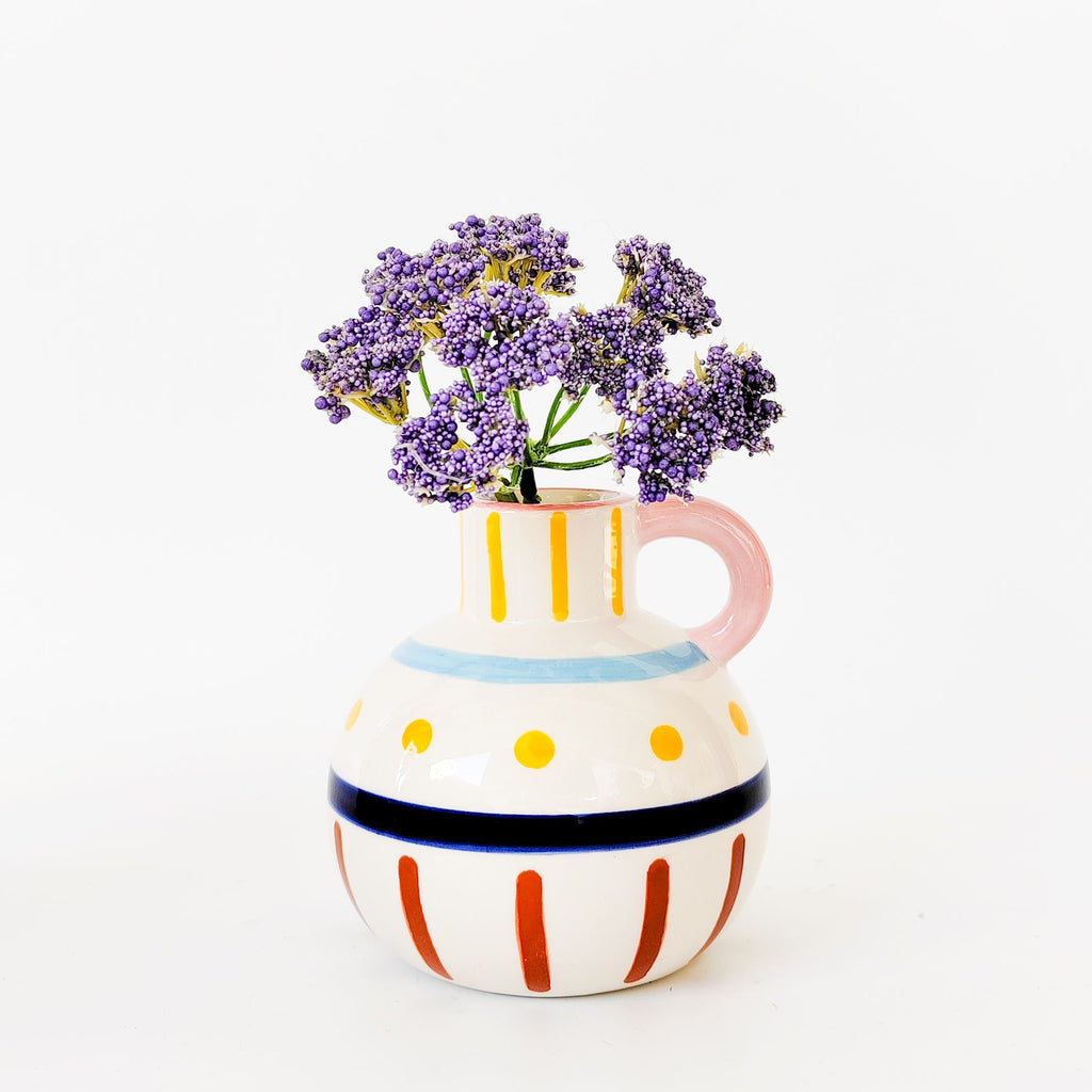 Harlequin Squat Vase Colourful