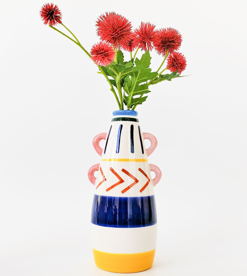 Harlequin Colourful Vase