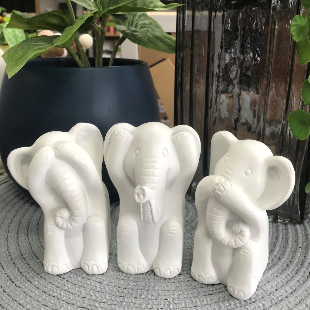 Ceramic Elephants - Set Of 3