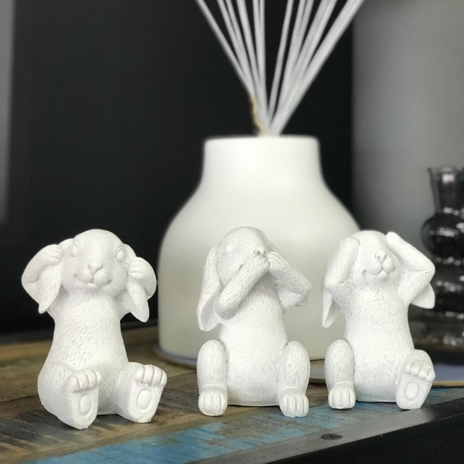 Ceramic Rabbits - set of 3