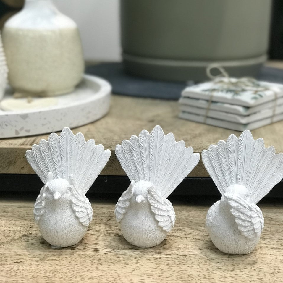 Ceramic Fantails - set of 3