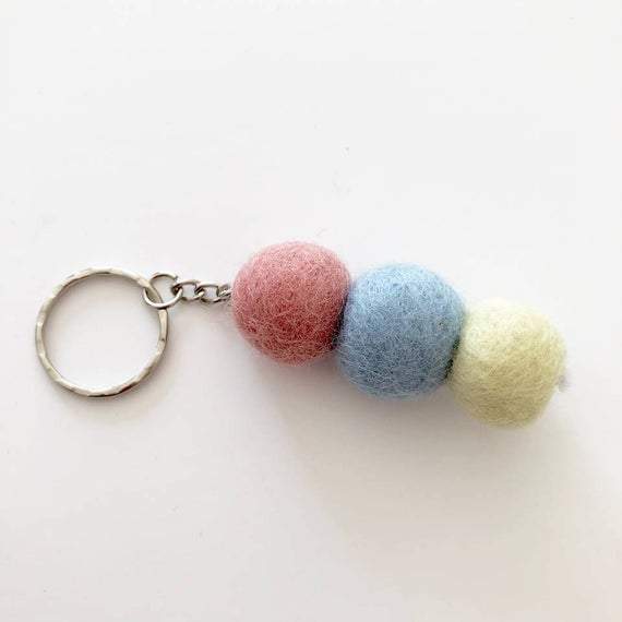 Felt Ball Keyrings