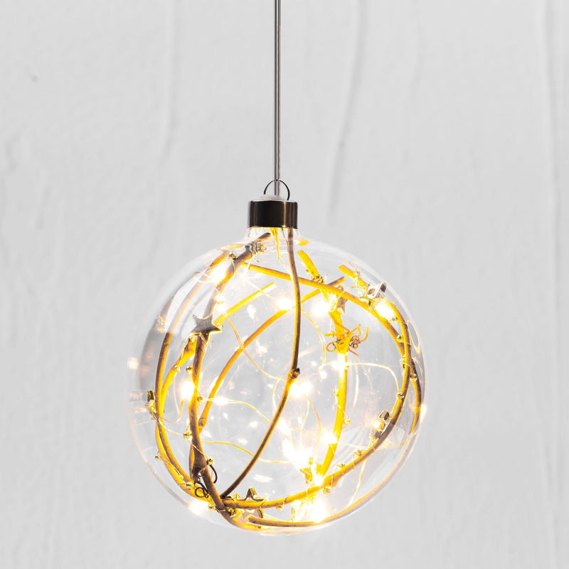 Hanging Light - Gold Festive Sphere