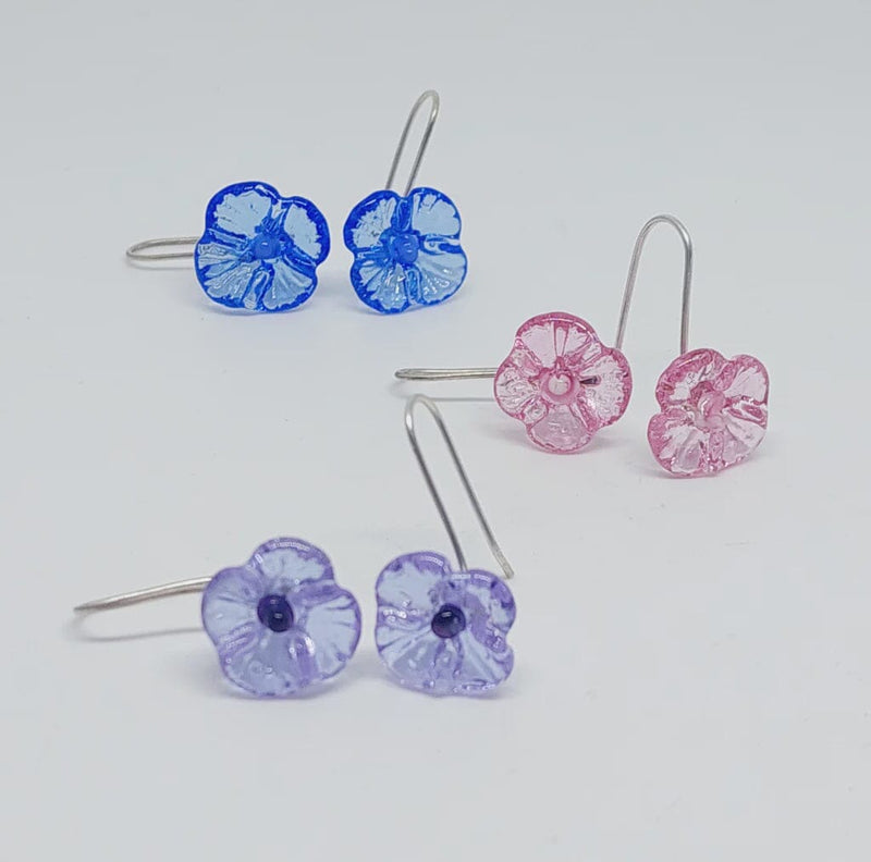 Glass Hydrangea Drop Earrings