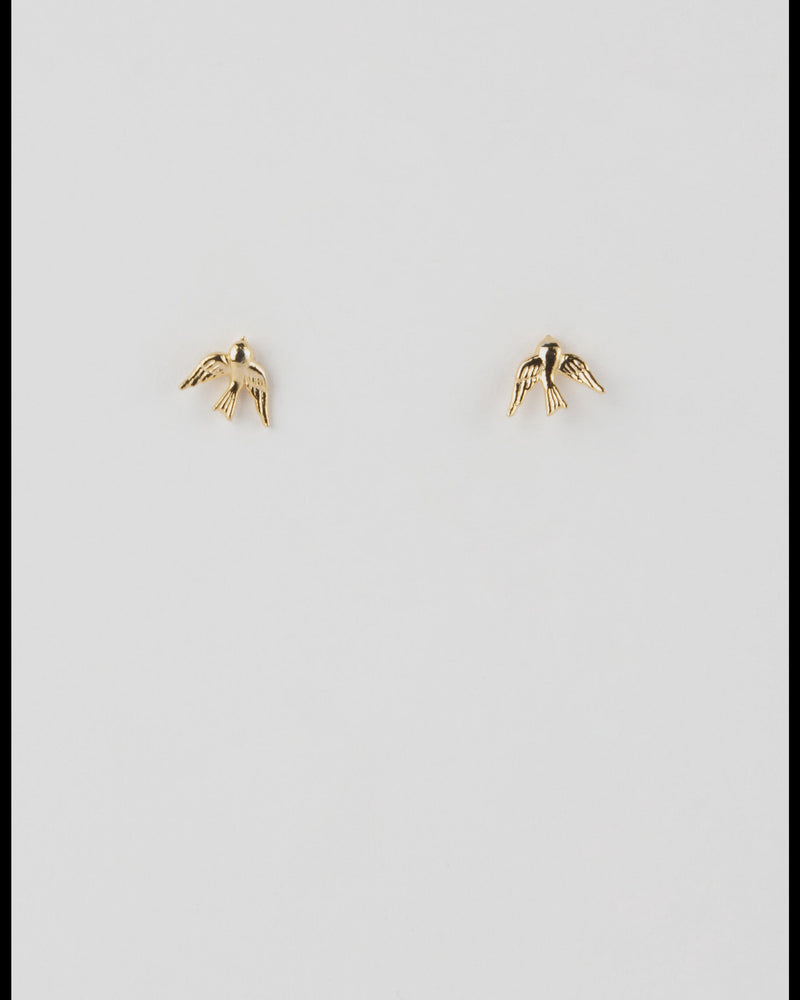 Gold Swallow Earrings