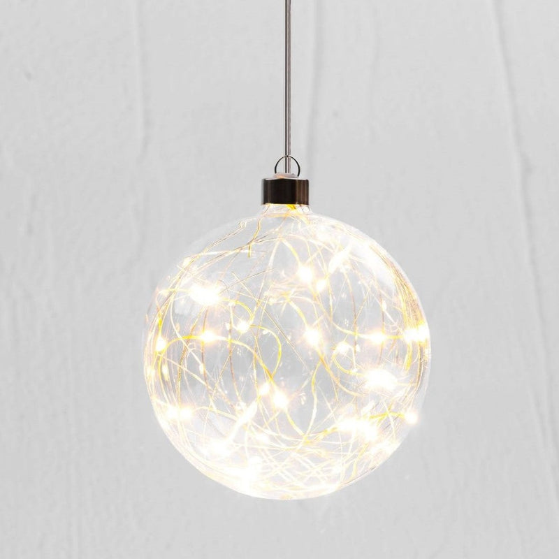 Hanging Light - Silver Thread Sphere