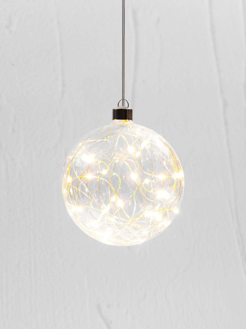 Hanging Light - Silver Thread Sphere