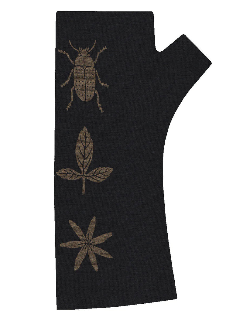Kate Watts Merino Gloves - Black Beetle