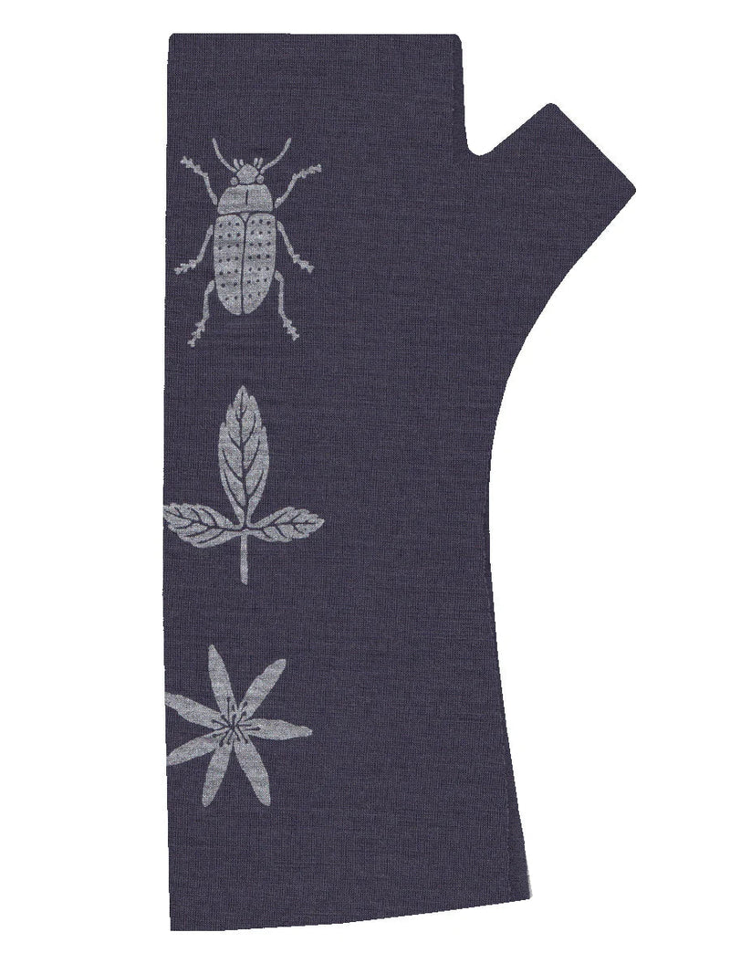Kate Watts Merino Gloves - Purple Beetle