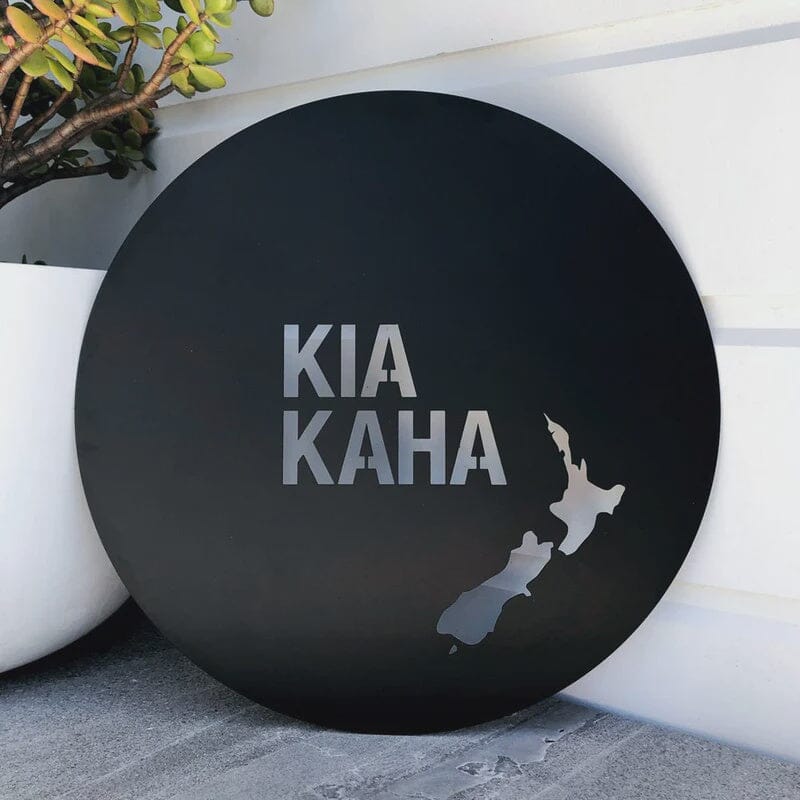 Kia Kaha NZ Map - Steel Wall Art
