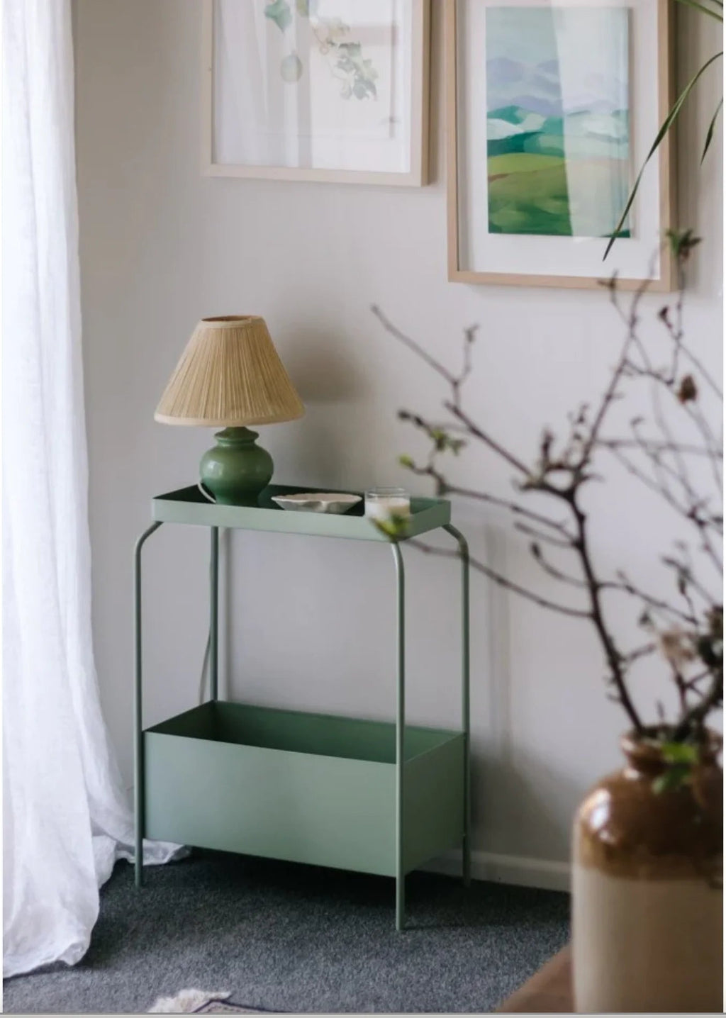 Metal Planter Stand - Sage