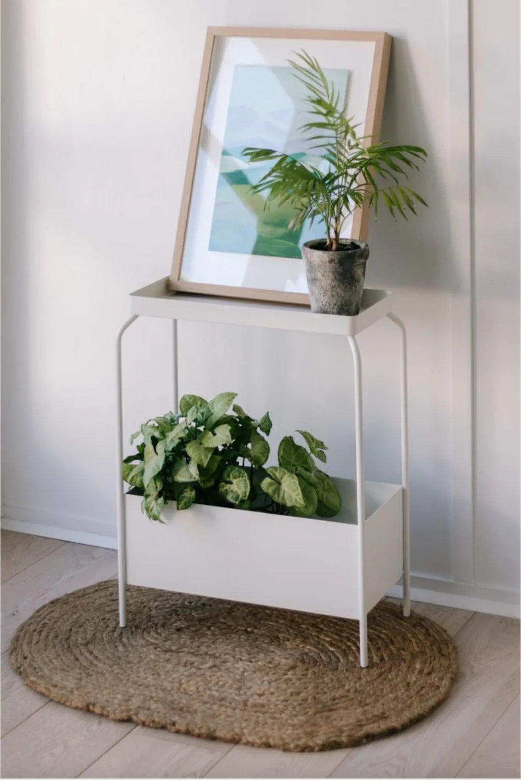 Metal Planter Stand - White