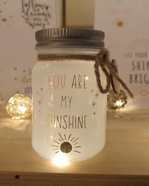 Mini message sparkle jar - You are  my sunshine