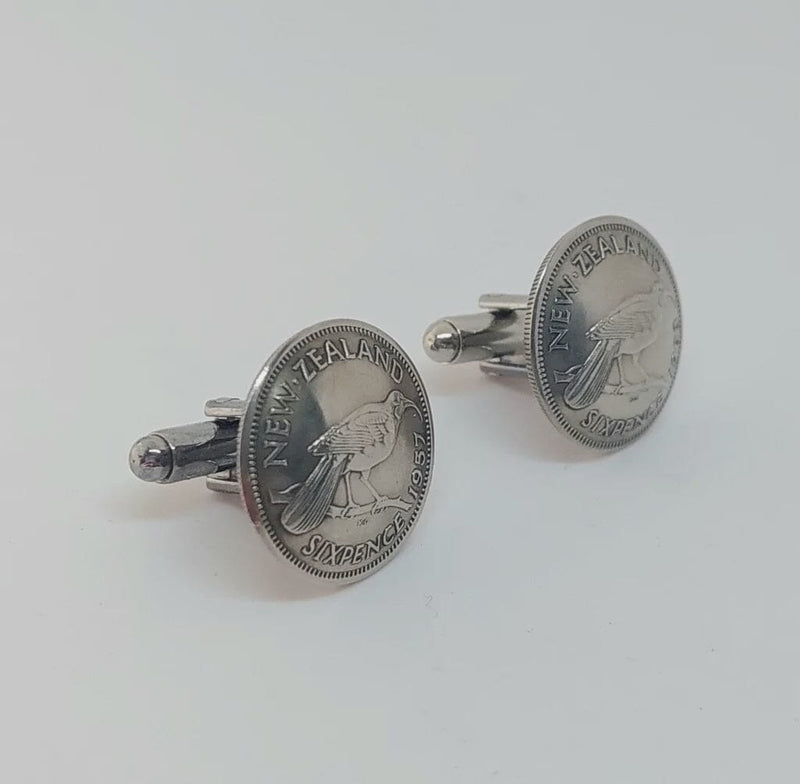 Re-minted: Silver Sixpence Cufflinks