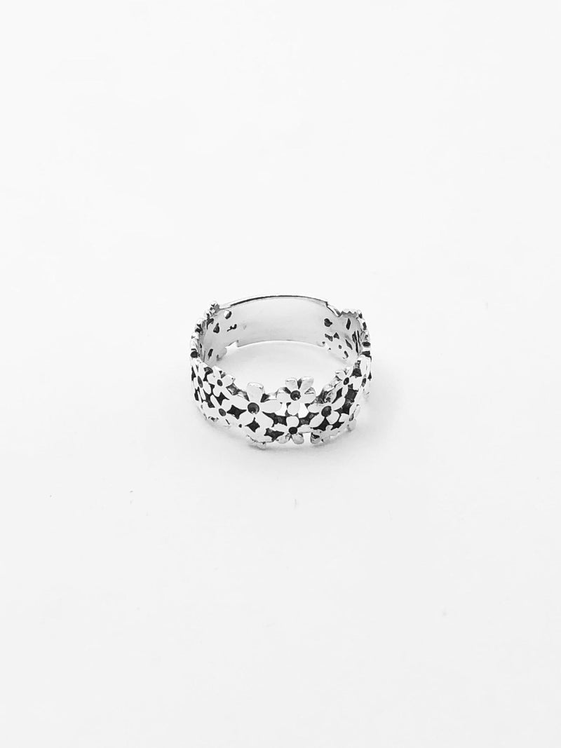 Sterling Silver Large Daisy Cluster Ring
