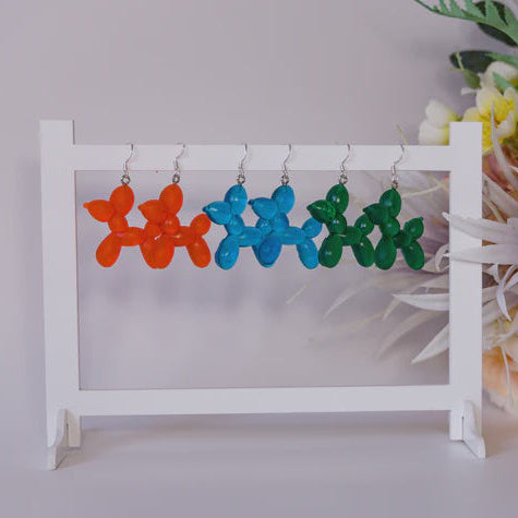 Clay Earrings - 3D Balloon Dog