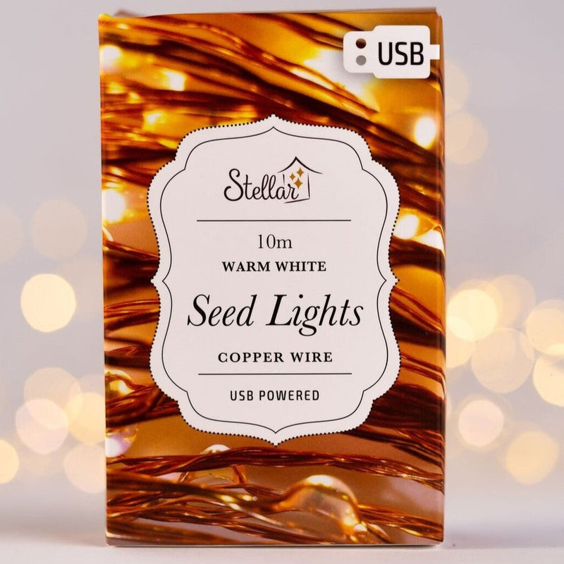 Seed Lights - Copper 10 Mtr USB