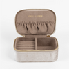Jewellery Box Velvet Beige Rectangle