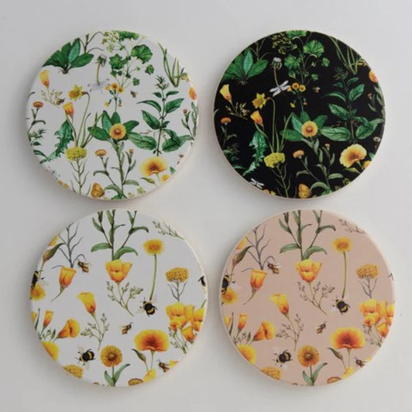 Bees and Flower Coasters