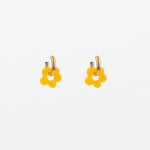 Resin Flower With Gold Hoops  Large