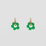 Resin Flower With Gold Hoops  Large