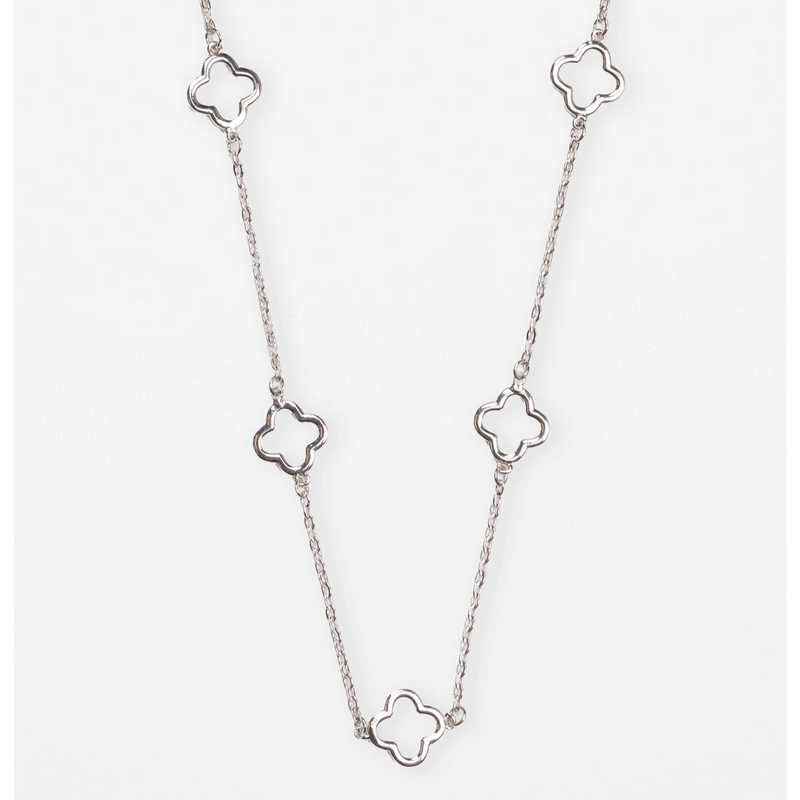 Chain Cut Out Flower Necklace