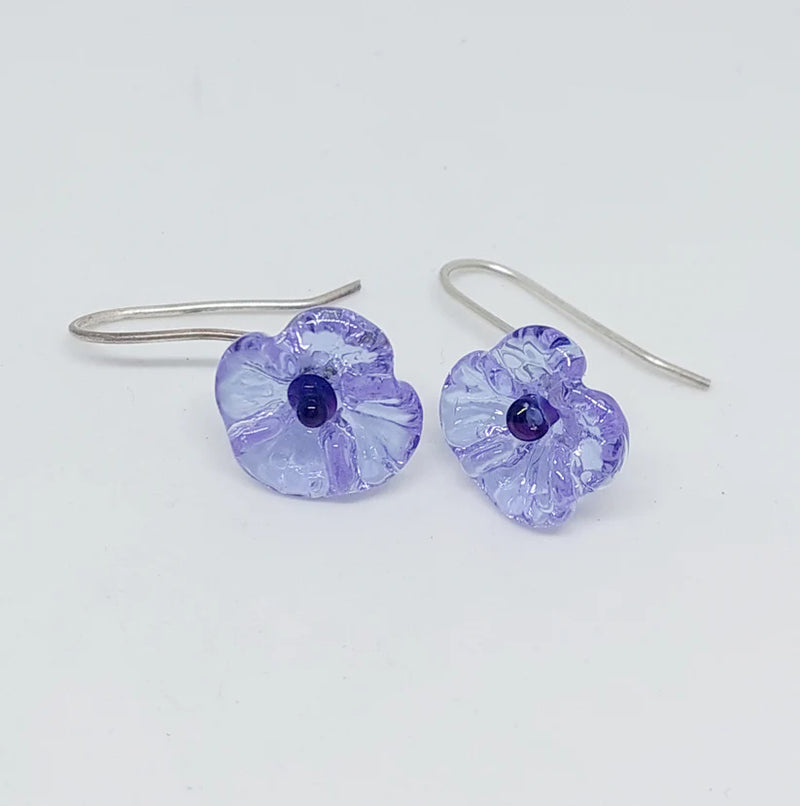 Glass Hydrangea Drop Earrings