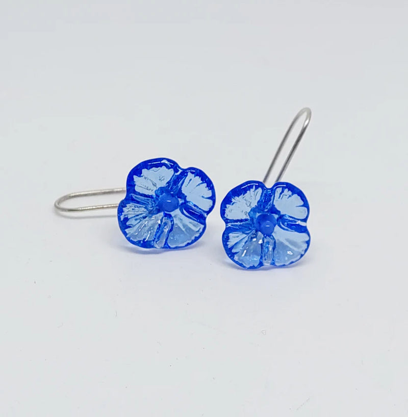 Glass Hydrangea Drop Earrings