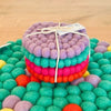 Felt ball Coasters - set of 4