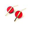 Circle Bar Earrings - Gold