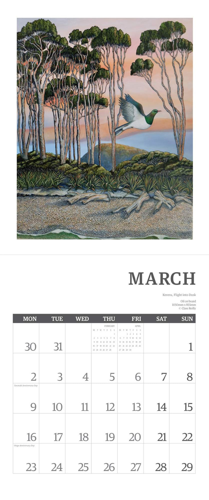 Clare Reilly 2026 Calendar