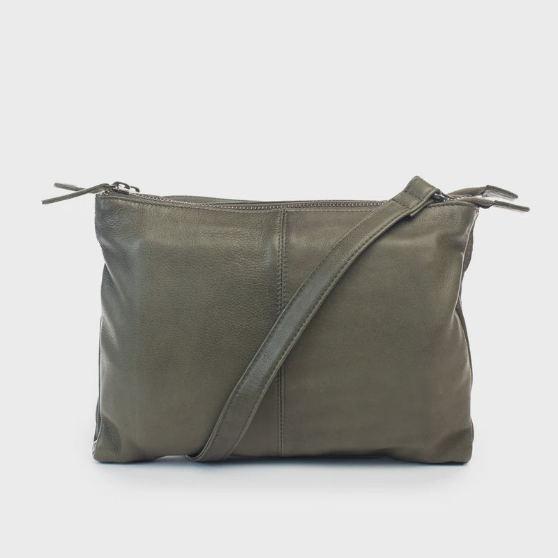Ellie Leather Bag - Olive