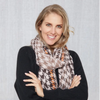 S + G Houndstooth Blush and Orange Scarf